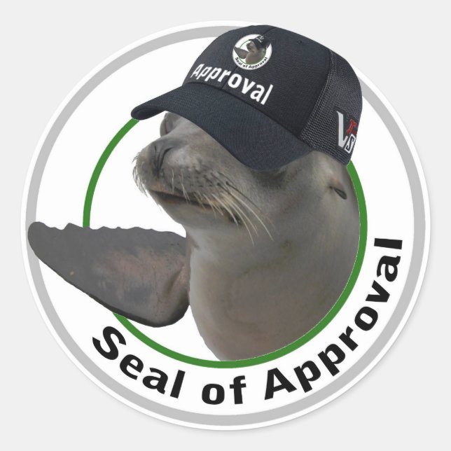 Seal of Approval Round Sticker (Vorderseite)