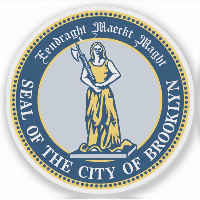 Seal of Brooklyn, New York City, USA Aufkleber (Vorderseite)