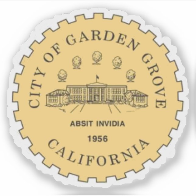 Seal of Garden Grove, California, USA Aufkleber (Vorderseite)