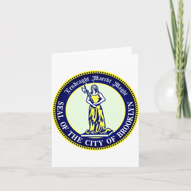 Seal Of The Borough Of Brooklyn New York _1  Karte (Vorderseite)