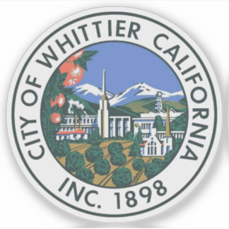 Seal of Whittier, California, USA Aufkleber