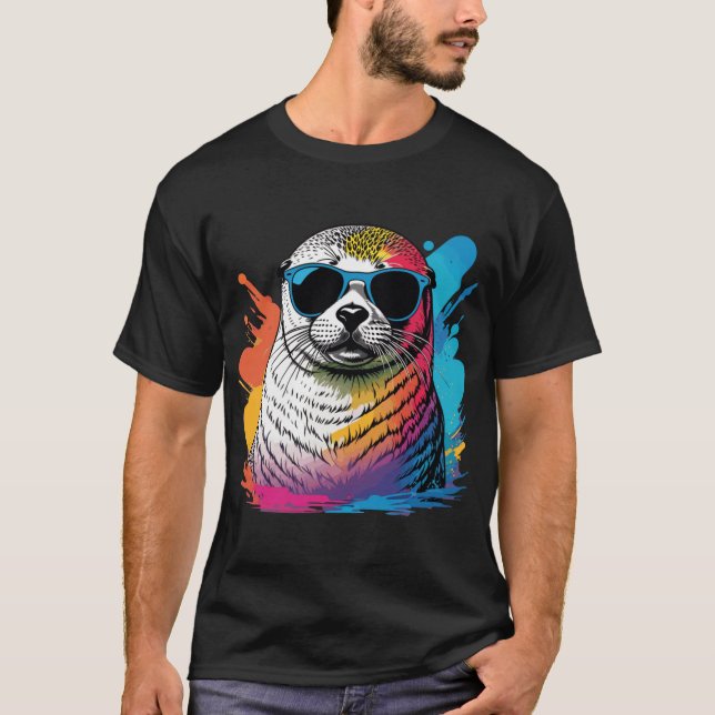 Seal retro vintage T-Shirt (Vorderseite)