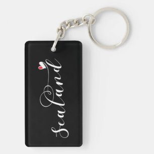 Sealand Flag im Herzen, Fürstentum Sealand Schlüsselanhänger