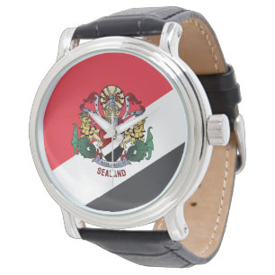 Sealand mit Wappen überlagert Armbanduhr