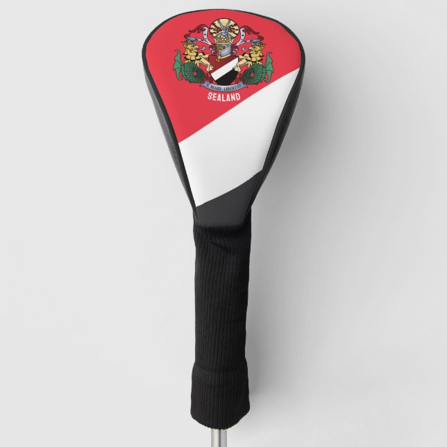 Sealand mit Wappen überlagert Golf Headcover (Vorderseite)