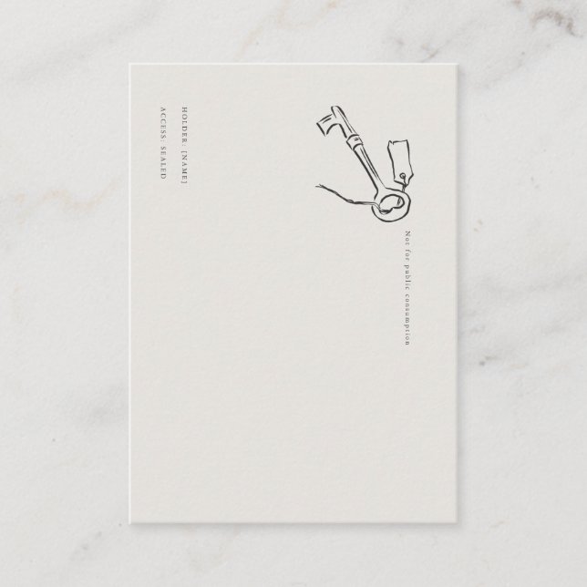 Sealed Key- Regency Correspondence Archive  Begleitkarte (Vorderseite)