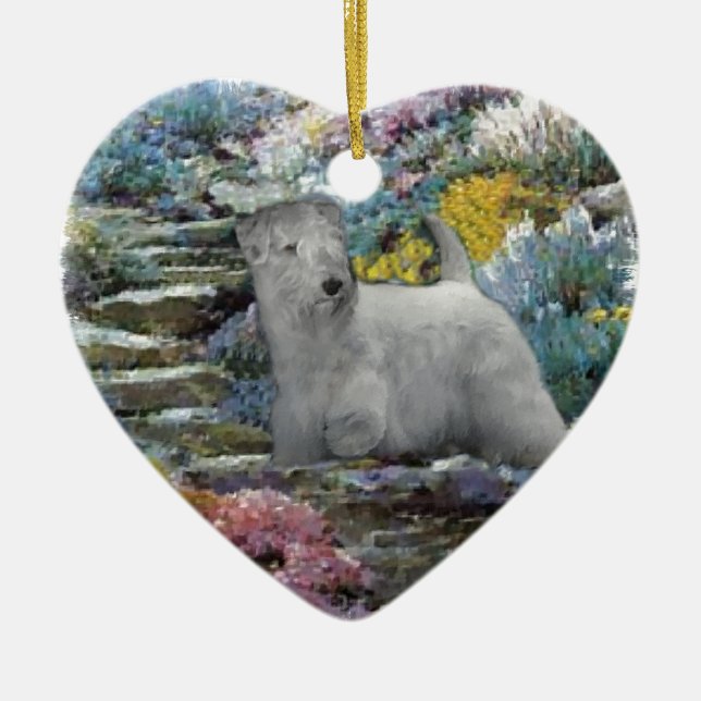 Sealyham Terrier Art Keramik Ornament (Vorne)