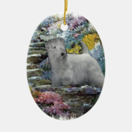 Sealyham Terrier Art Keramik Ornament