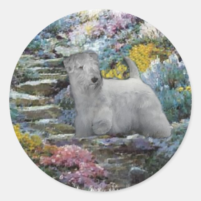 Sealyham Terrier Art Runder Aufkleber (Vorderseite)