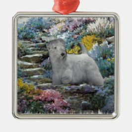 Sealyham Terrier Art Silbernes Ornament