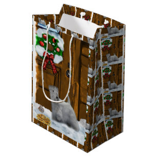 Sealyham Terrier Christmas Mittlere Geschenktüte
