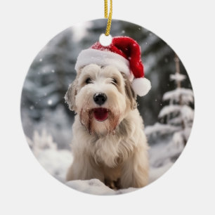 Sealyham Terrier Dog Christmas Keepake Keramik Ornament