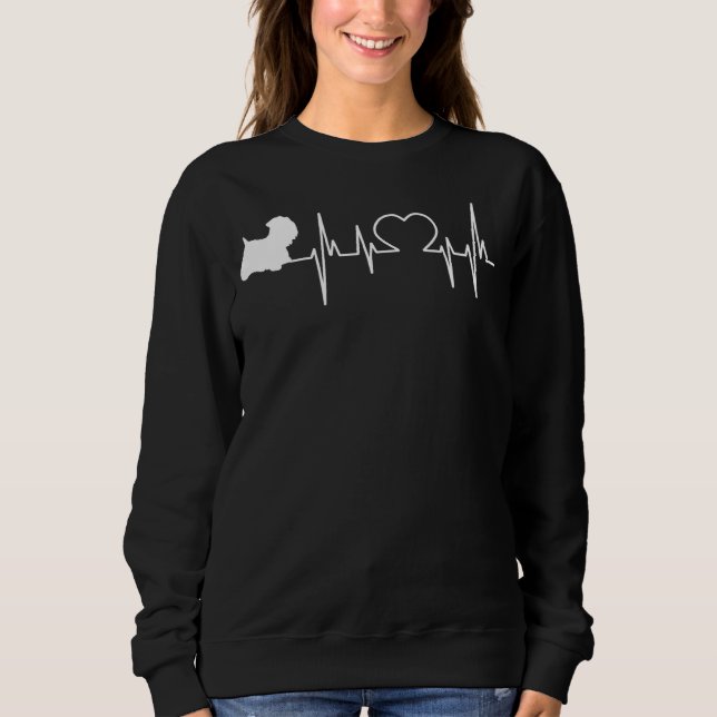 Sealyham Terrier Dog Heartbeat Sweatshirt (Vorderseite)