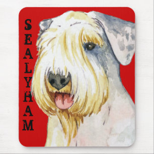 Sealyham Terrier Farbblock Mousepad
