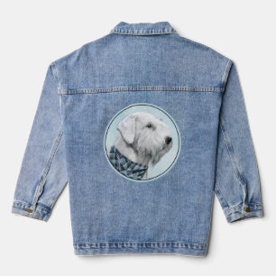 Sealyham Terrier Gemälde - Süße originelle Hundeku Jeansjacke