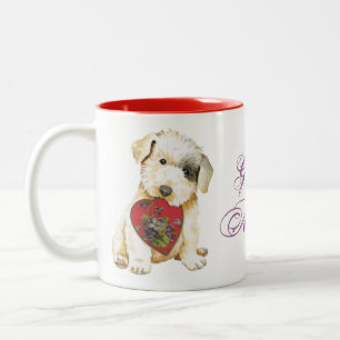 Sealyham Terrier Heart Mama Zwei-Tone-Kaffee-Tasse Zweifarbige Tasse