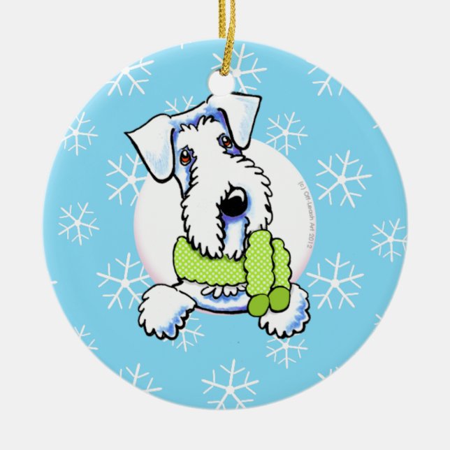 Sealyham Terrier Let it Snow Keramik Ornament (Vorne)