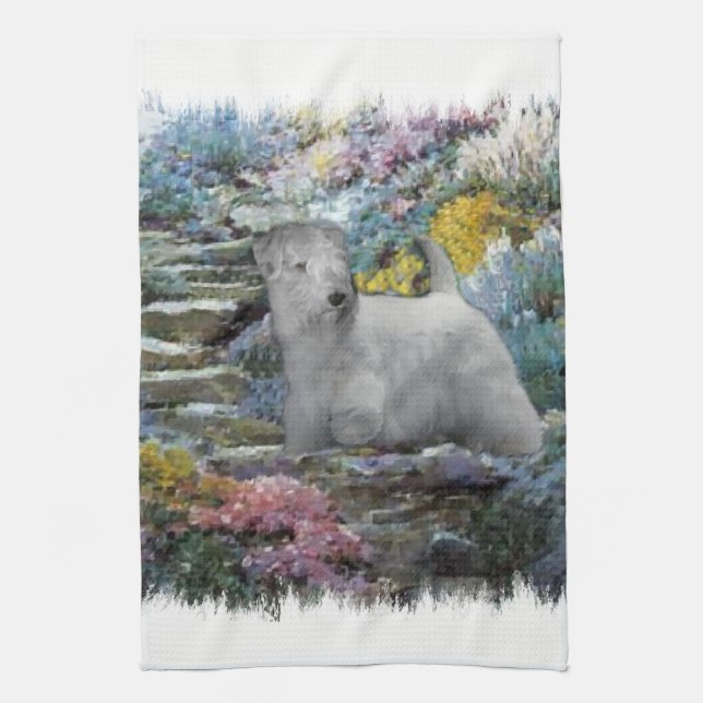 Sealyham Terrier Lovers Art Geschirrtuch (Vertikal)