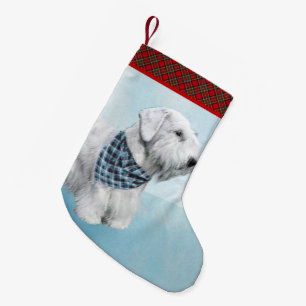 Sealyham Terrier Painting - Niedliche Original Dog Kleiner Weihnachtsstrumpf