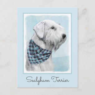 Sealyham Terrier Painting - Niedliche Original Dog Postkarte