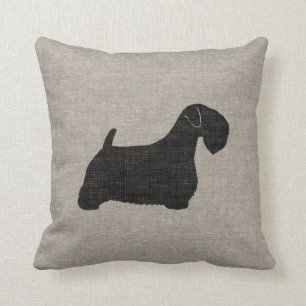 Sealyham Terrier Silhouette Kissen