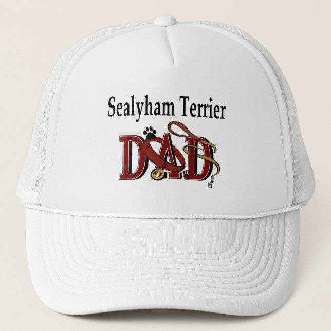 Sealyham Terrier Vater Hat Truckerkappe (Vorderseite)