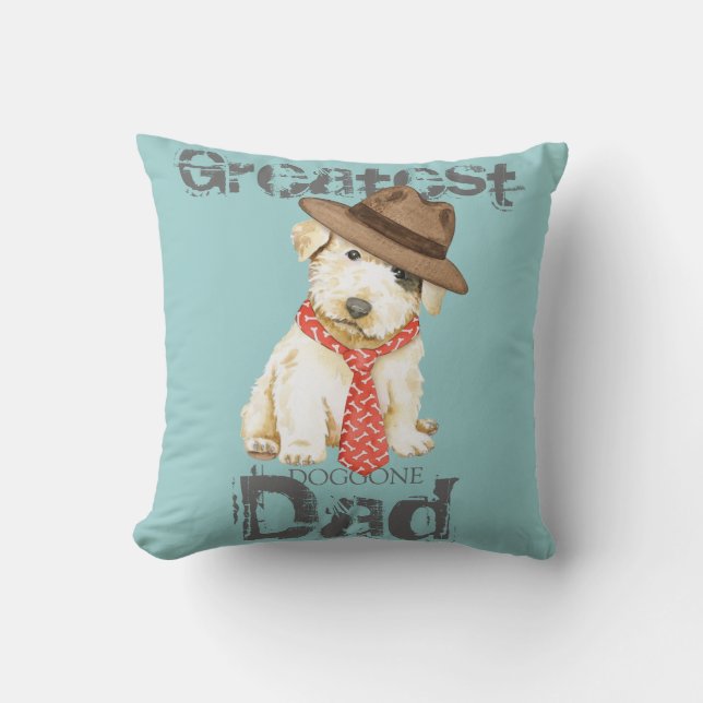 Sealyham Terrier Vater Throw Pillow Kissen (Vorderseite)