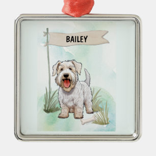 Sealyham Terrier Wasserfarben personalisierter Hun Ornament Aus Metall