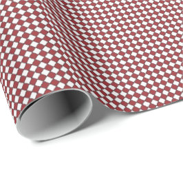 SEAM MATCHES: Red White Checked Wrapping Paper Geschenkpapier