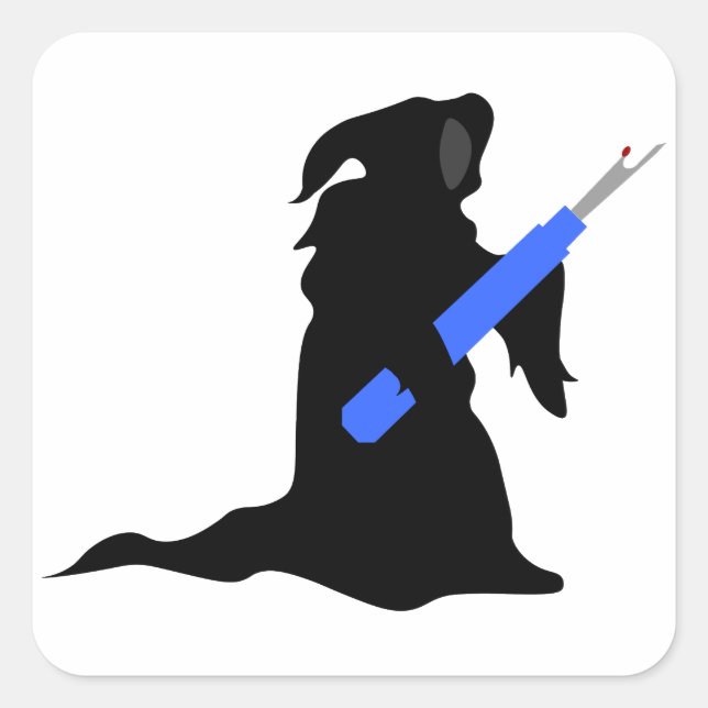 Seam Ripper - Aufkleber für grimmige Sensenmann (Vorderseite)
