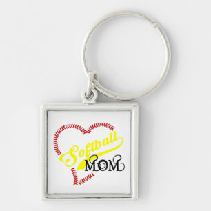Seam Stitch Heart Softball Mama naht Bal Key Chain Schlüsselanhänger