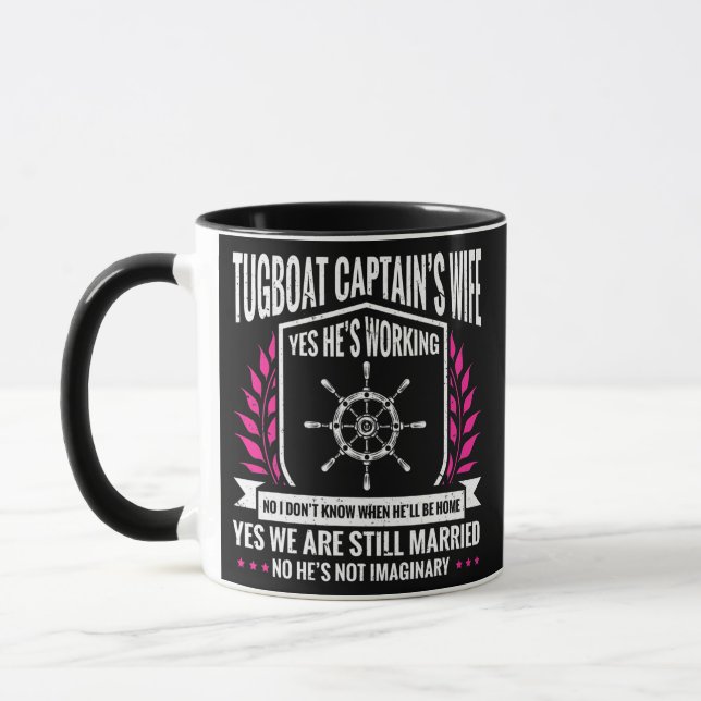 Seaman Sailor Naval Tugboat Captain Ehefrau  Tasse (Links)