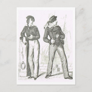 Seamen 1800s postkarte