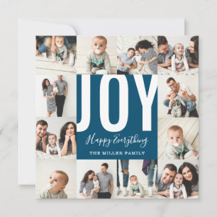Seamless 12 Foto Joy Happy Alles Navy Feiertagskarte