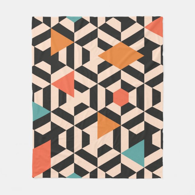 Seamless abstract pattern of geometric shapes. Geo Fleecedecke (Vorderseite)