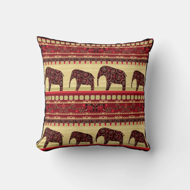 Seamless african ethno design ornamental elephant  kissen (Vorderseite)