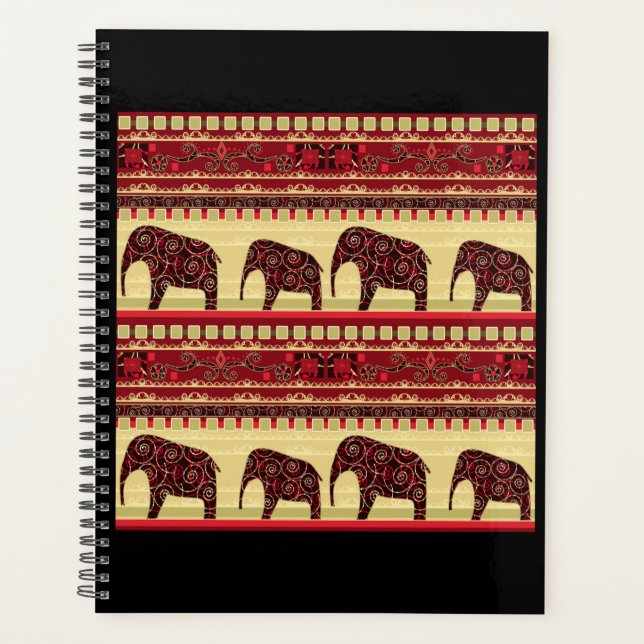 Seamless african ethno design ornamental elephant  planer (Vorderseite)