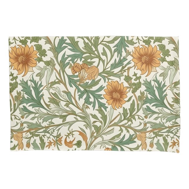 Seamless Arts and Crafts style repeating pattern Kissenbezug (Vorderseite-Links)
