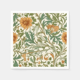 Seamless Arts and Crafts style repeating pattern Serviette