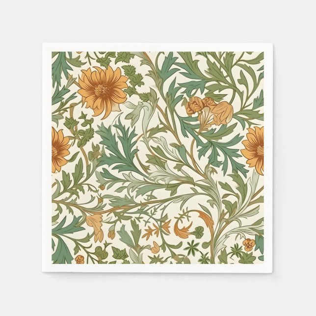 Seamless Arts and Crafts style repeating pattern Serviette (Vorderseite)