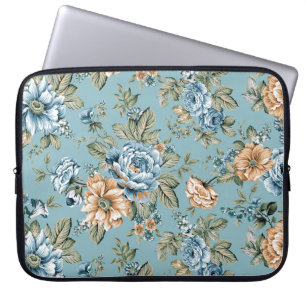 Seamless beautiful watercolor botanical flower wit laptopschutzhülle