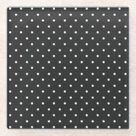 Seamless black and white polka dot pattern  glasuntersetzer