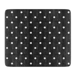 Seamless black and white polka dot pattern  schneidebrett