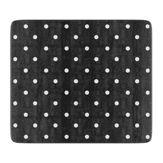 Seamless black and white polka dot pattern  schneidebrett (Vorderseite)