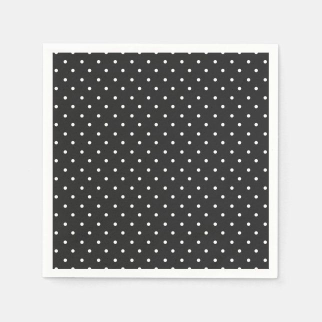 Seamless black and white polka dot pattern  serviette (Vorderseite)