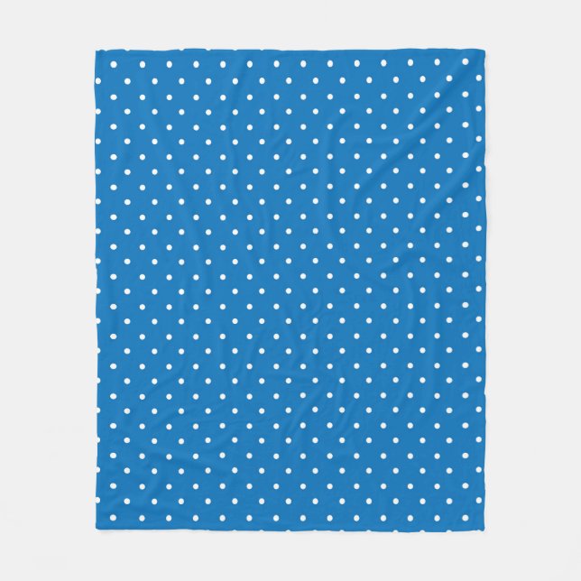 Seamless blue background polka dot pattern  fleecedecke (Vorderseite)