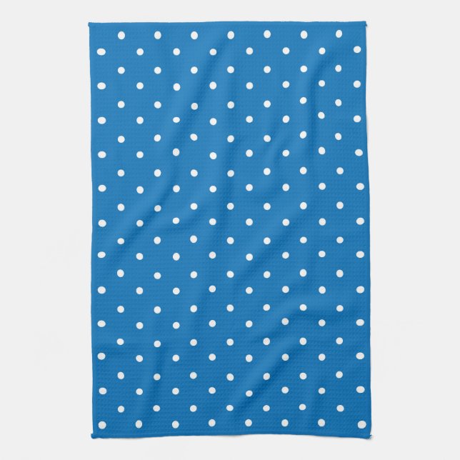 Seamless blue background polka dot pattern  geschirrtuch (Vertikal)