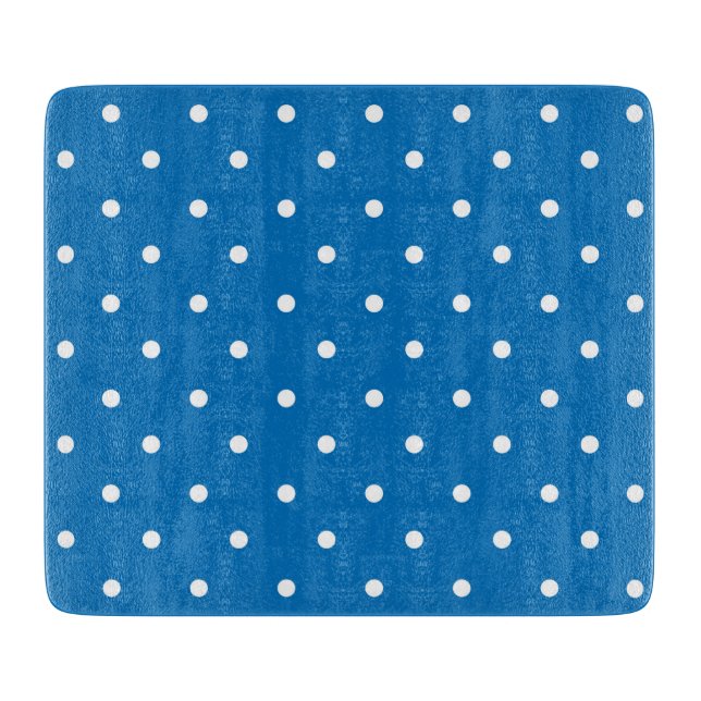 Seamless blue background polka dot pattern  schneidebrett (Vorderseite)