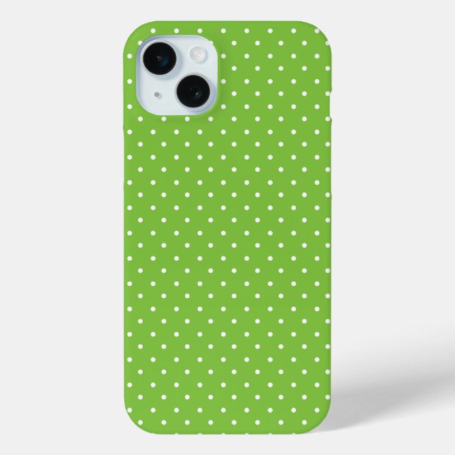 Seamless  bright lime polka dot pattern  Case-Mate iPhone hülle (Rückseite)