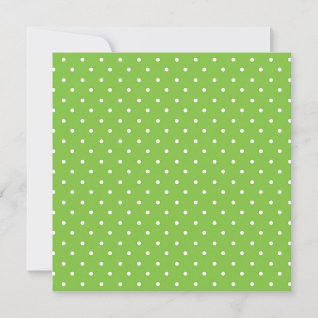Seamless  bright lime polka dot pattern  dankeskarte (Vorderseite)